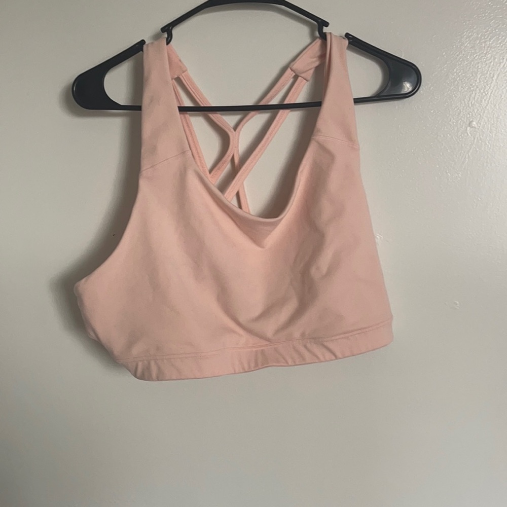 Pink sports bra